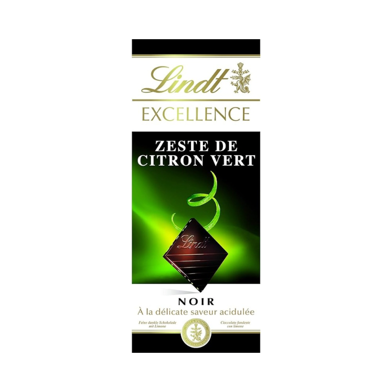 LINDT EXCELLENCE ZESTE DE CITRON VERT