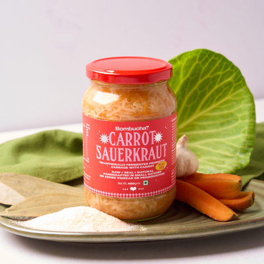 Bombucha Carrot Sauerkraut – Probiotic Fermented Carrots