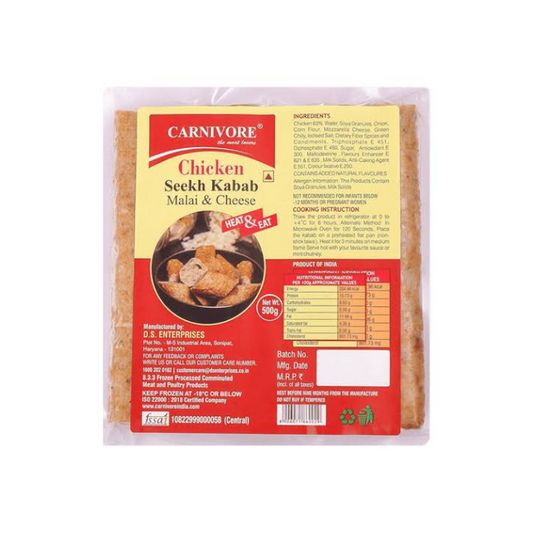 CARNIVORE MALAI & CHEESE CHICKEN SEEKH KEBAB
