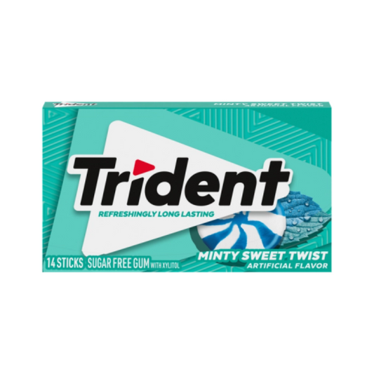 TRIDENT MINTY SWEET TWIST SUGAR FREE GUM