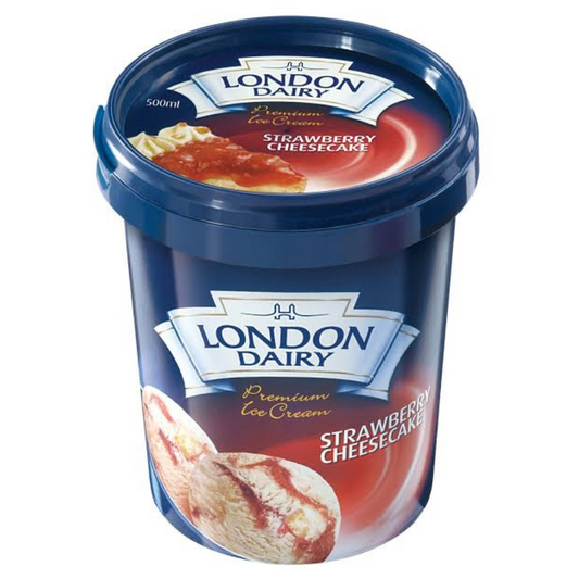 LONDON DAIRY STRAWBERRY CHEESECAKE ICE CREAM