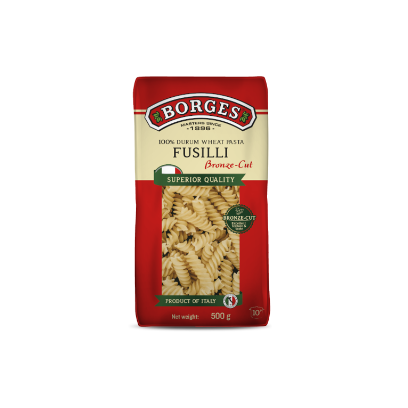 Borges Fusilli Pasta Pack – Spiral-Shaped Italian Pasta