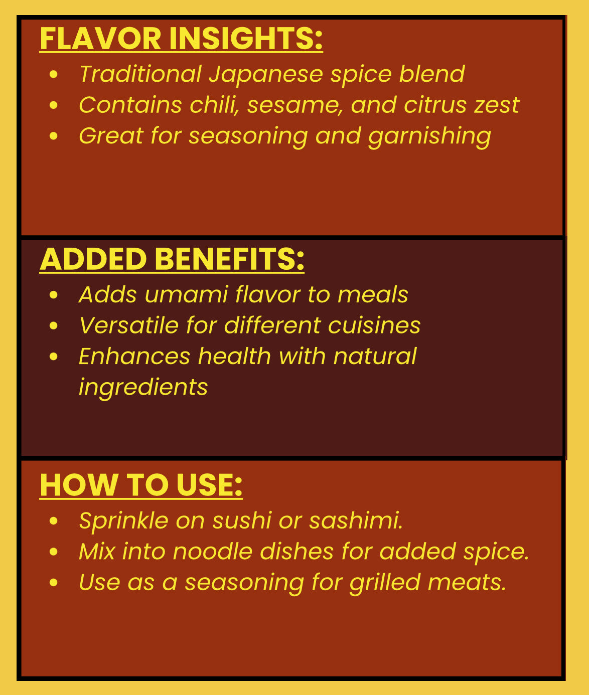 SPICE VAULT SHICHIMI TOGARASHI SEASONING