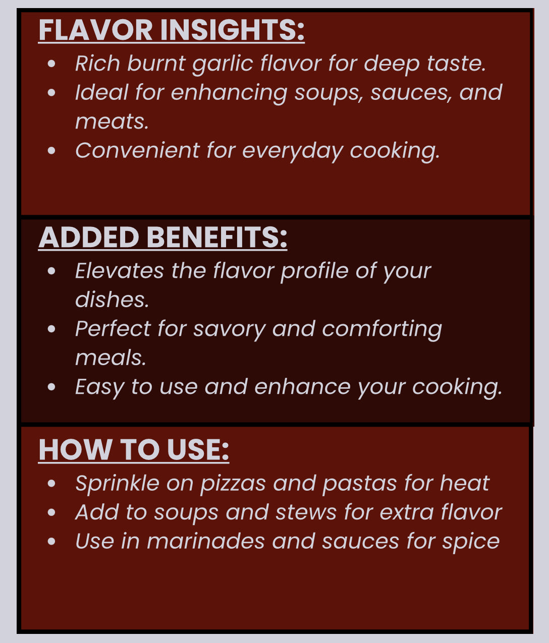 SPICE VAULT BURNT GARLIC SEASONING