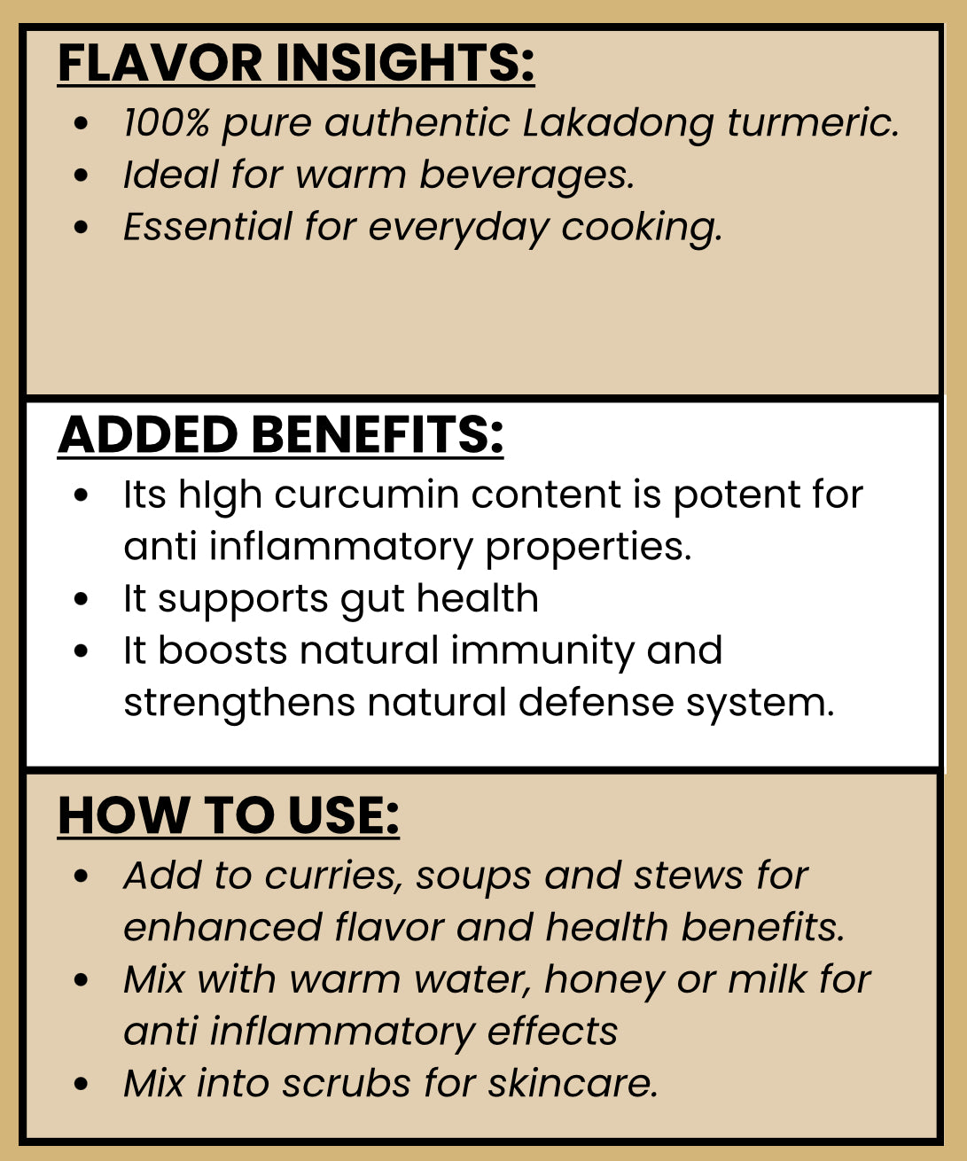 SPICE VAULT LAKADONG TURMERIC POWDER