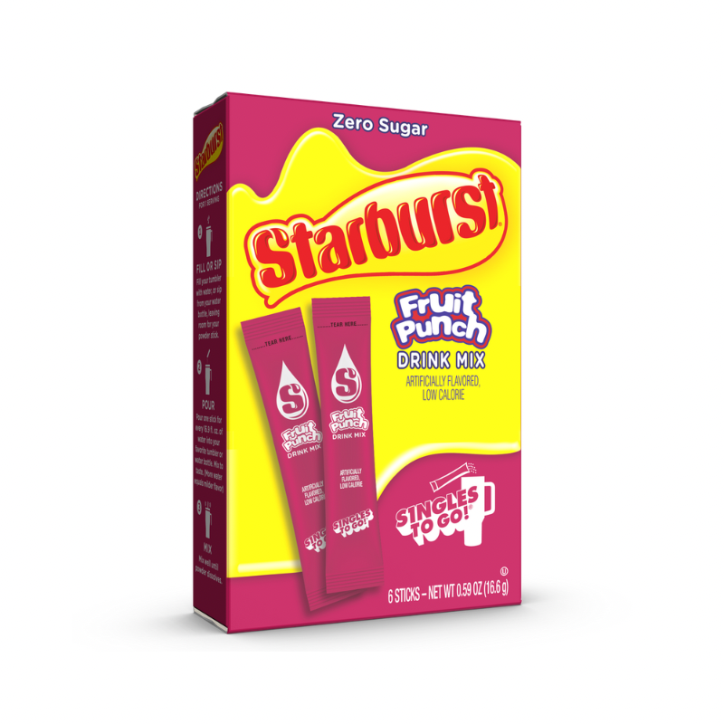 STARBURST ZERO SUGAR FRUIT PUNCH DRINK MIX