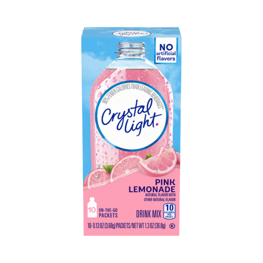 CRYSTAL LIGHT PINK LEMONADE DRINK MIX ( ZERO SUGAR) (🇺🇸)