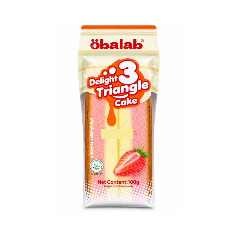 OBALAB STRAWBERRY FLAVOURED TRIANGLE CAKE (🇨🇳)