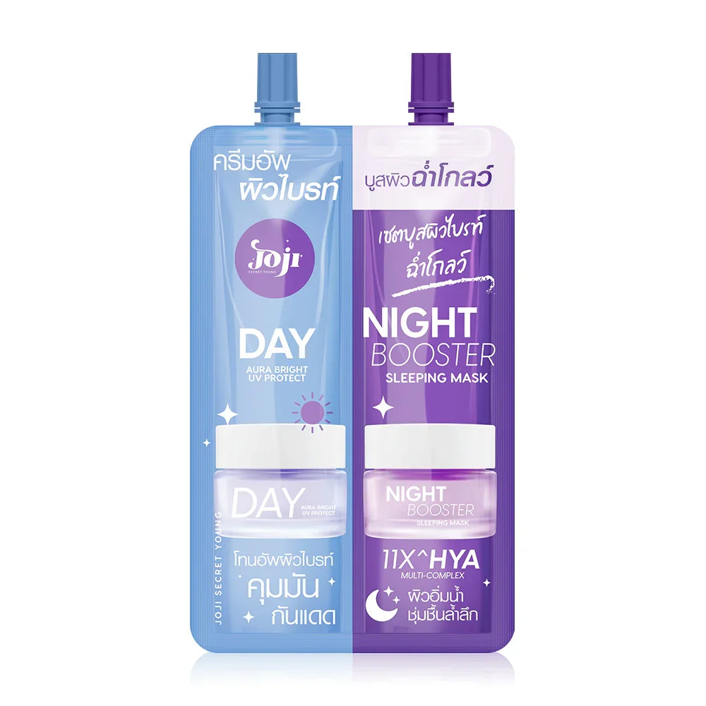 JOJI SECRET YOUNG DAY AURA BRIGHT UV PROTECT + NIGHT BOOSTER SLEEPING MASK