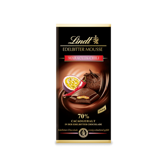LINDT 70% MARACUJA CHILLI MOUSSE DARK CHOCOLATE