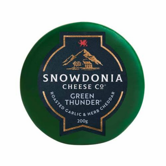 Snowdonia Green Thunder Mature Cheddar with Garlic & Herbs – Welsh Cheese