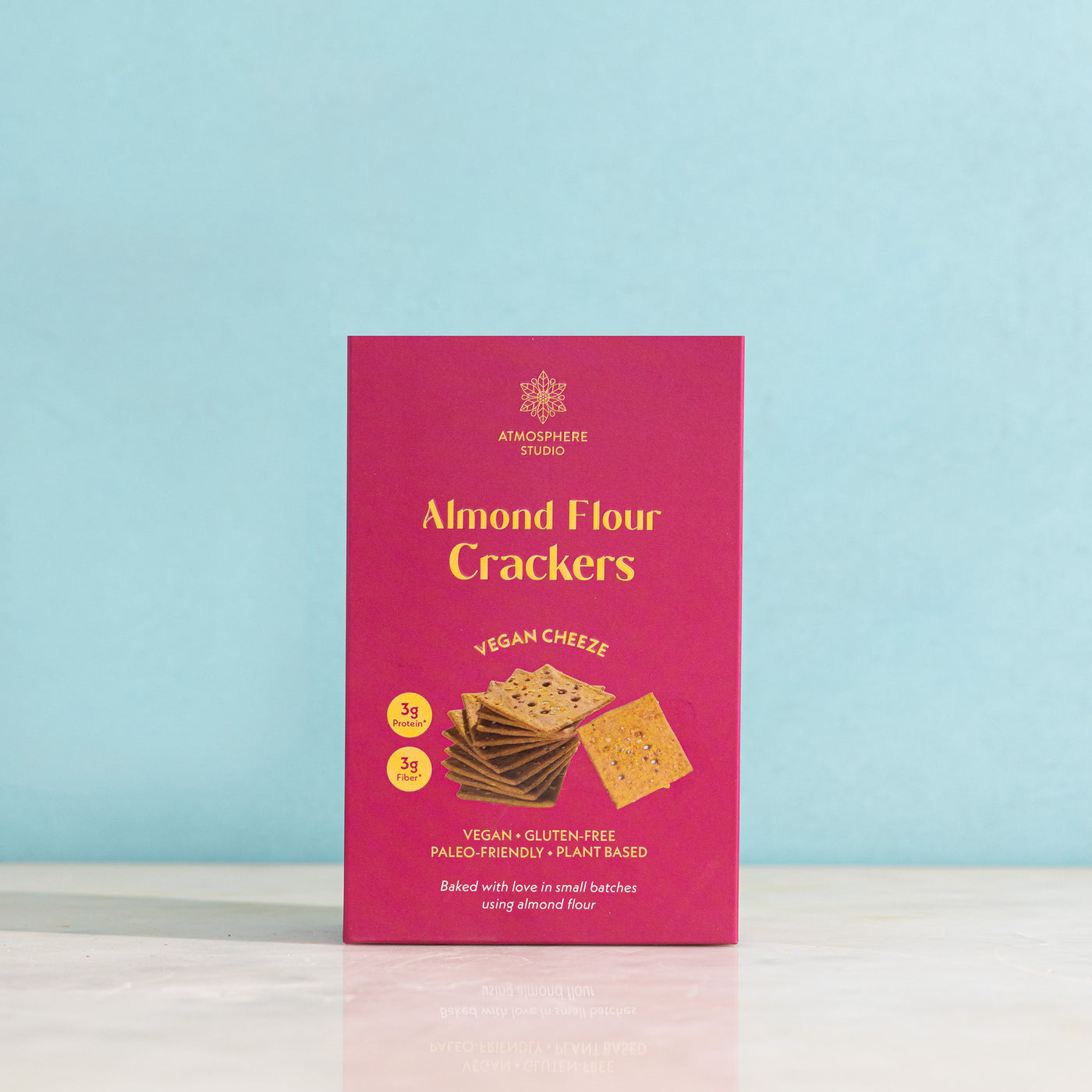 Atmosphere Studio Vegan Cheese Almond Flour Crackers (Gluten-Free)