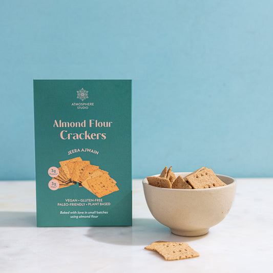 Atmosphere Studio Jeera Ajwain Almond Flour Crackers (Gluten-Free & Vegan)