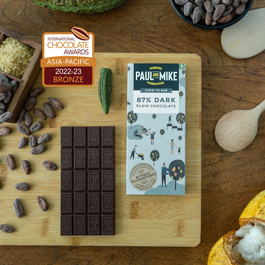 PAUL AND MIKE 87% DARK CHOCOLATE