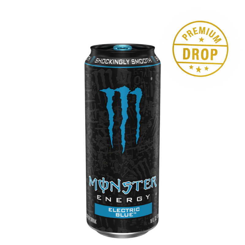 MONSTER ENERGY ELECTRIC BLUE ( BLACK TOP / BLUE CAP)