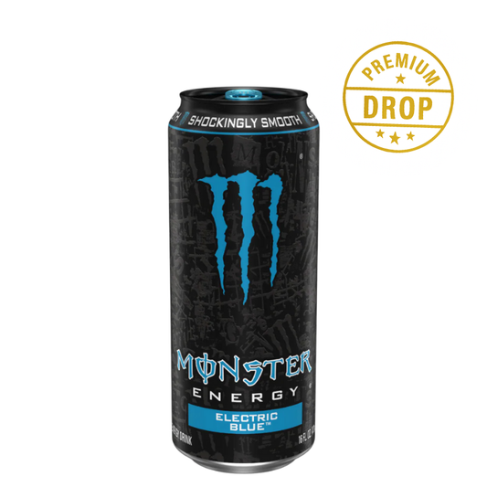 MONSTER ENERGY ELECTRIC BLUE ( BLACK TOP / BLUE CAP)