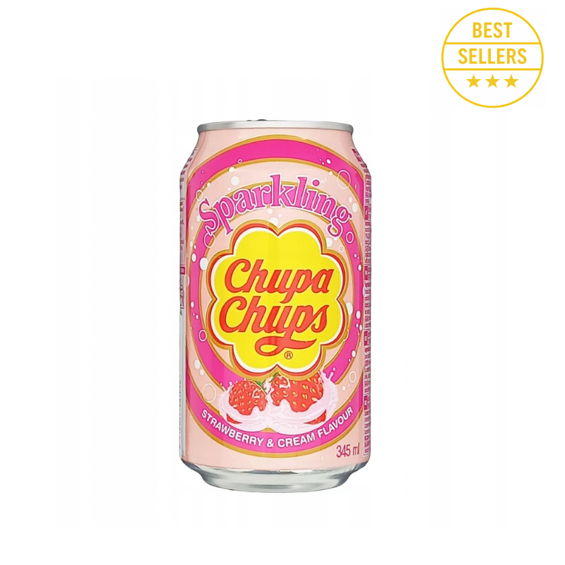 CHUPA CHUPS SPARKLING STRAWBERRY & CREAM DRINK