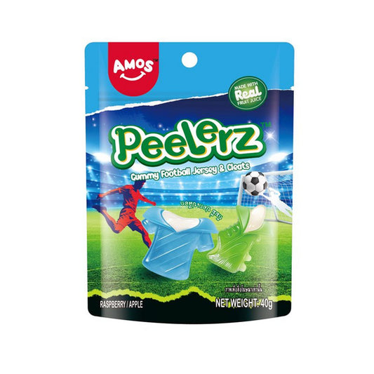 AMOS PEELERZ GUMMY FOOTBALL & CLEATS ( RASPBERRY / APPLE )