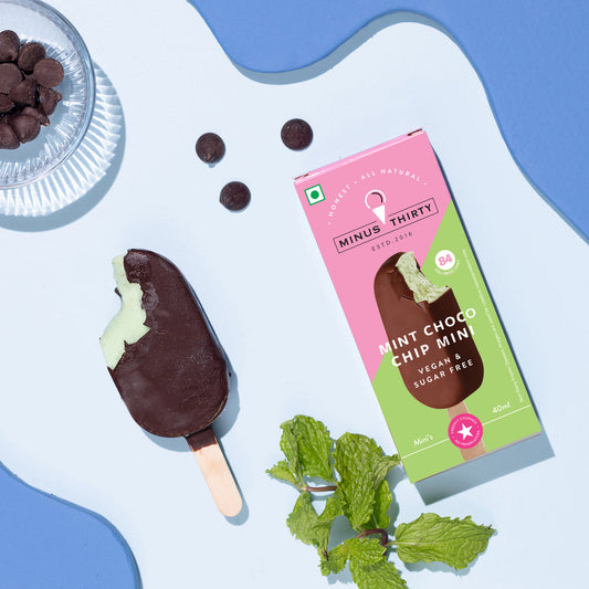 Minus 30 Mint Chocolate Chip Vegan Sugar-Free Mini Ice Cream Stick