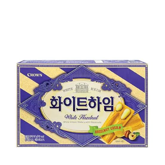 CROWN WHITE HAZELNUT STICKS WITH HAZELNUT CREAM (🇰🇷)