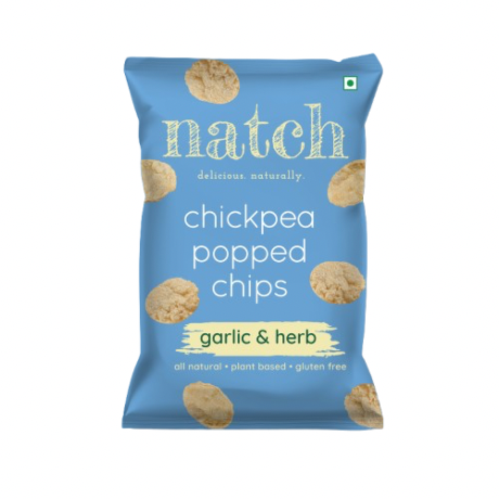 NATCH GARLIC & HERB CHICKPEA POPPED CHIPS