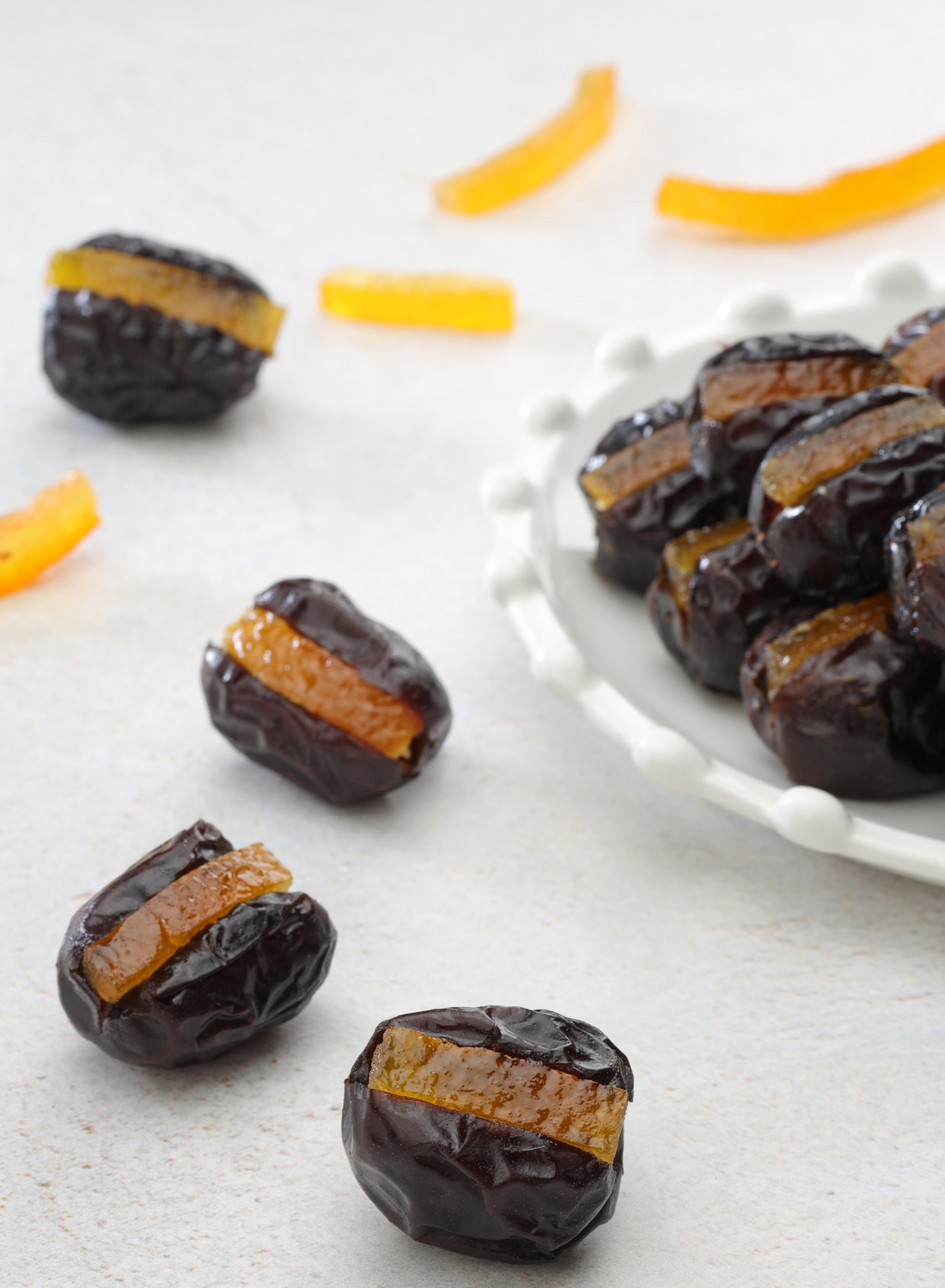 DATES FILLED WITH ORANGE PEEL