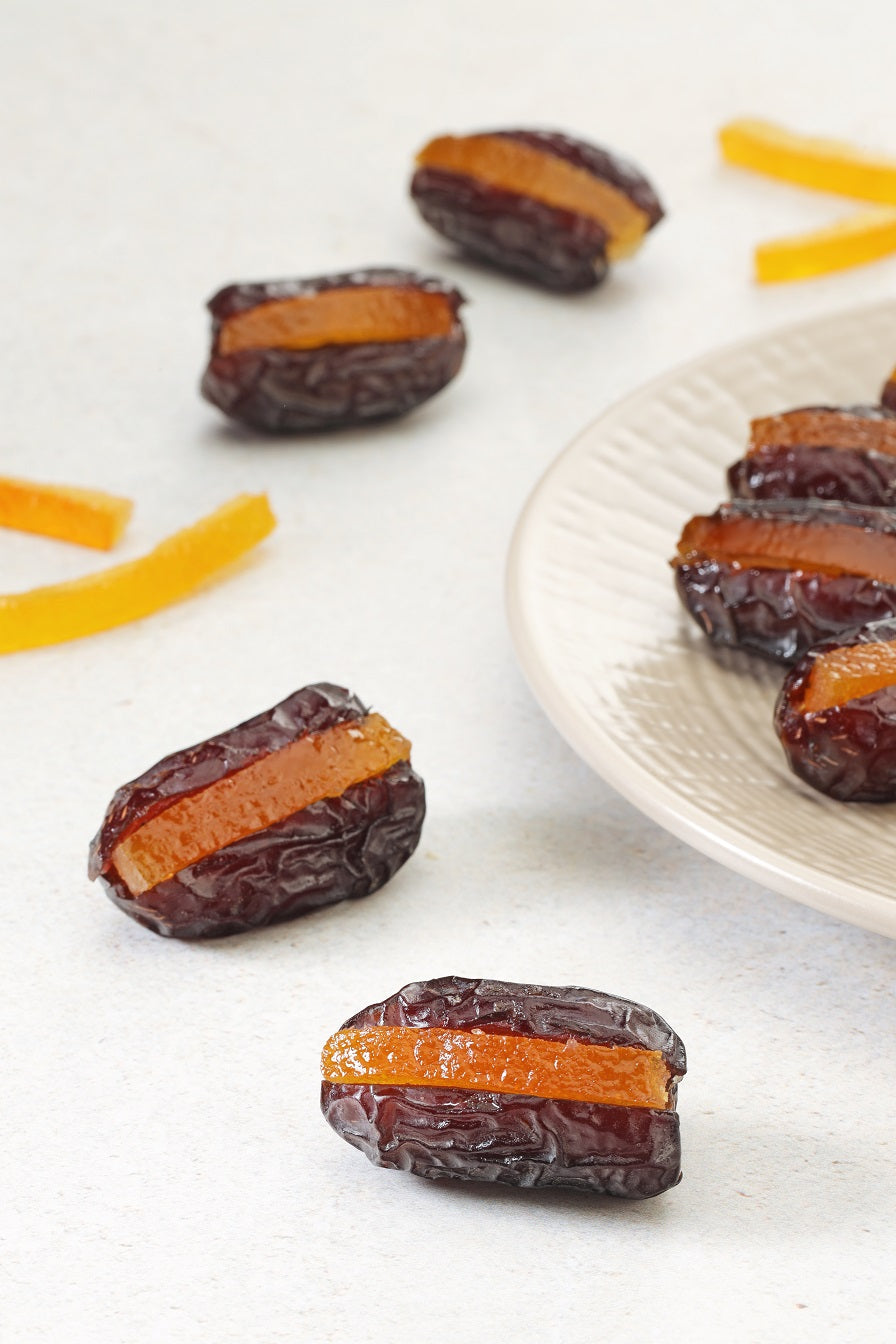 DATES FILLED WITH ORANGE PEEL