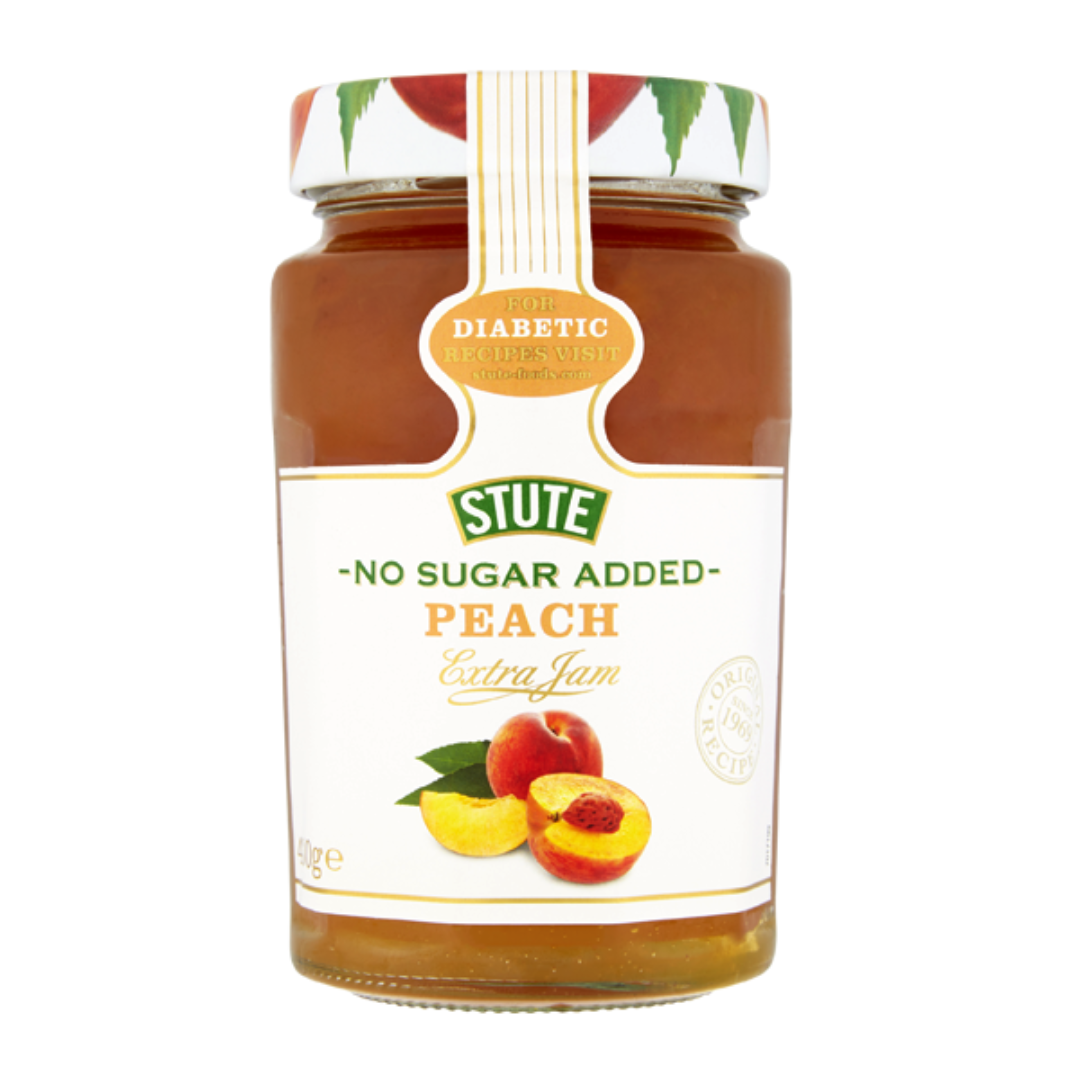 STUTE NO SUGAR ADDED PEACH JAM