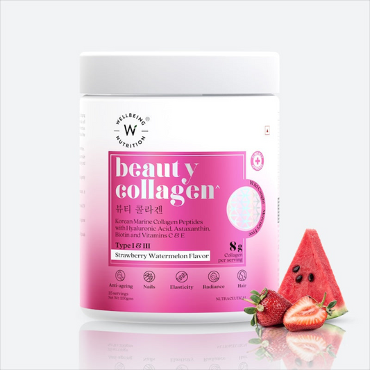 WELLBEING NUTRITION BEAUTY COLLAGEN STRAWBERRY WATERMELON FLAVOUR