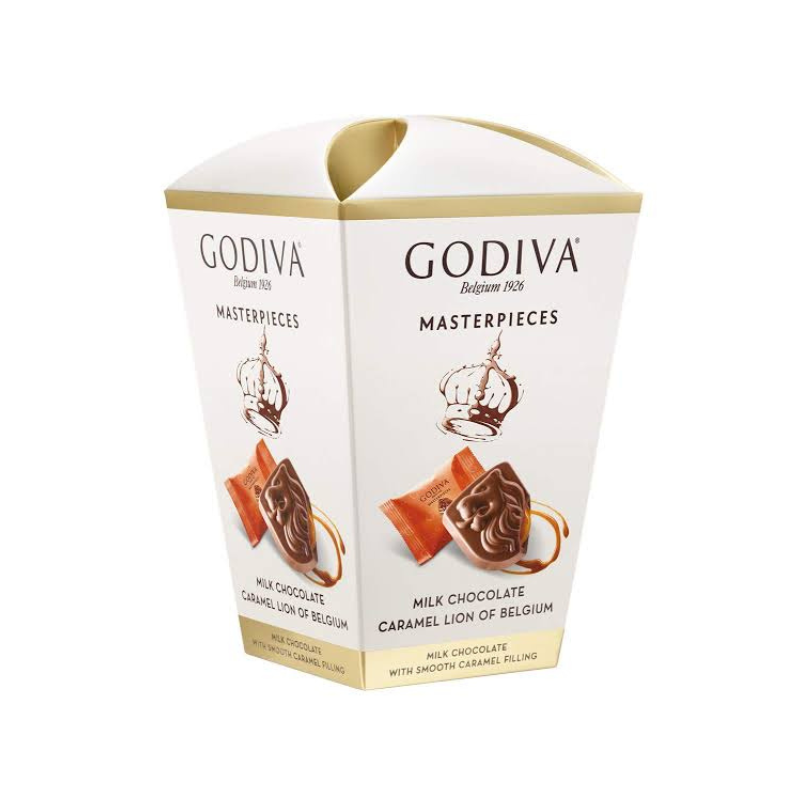 GODIVA MASTERPIECES MILK CHOCOLATE CARAMEL LION OF BELGIUM