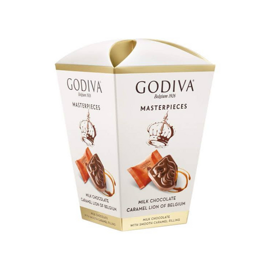 GODIVA MASTERPIECES MILK CHOCOLATE CARAMEL LION OF BELGIUM