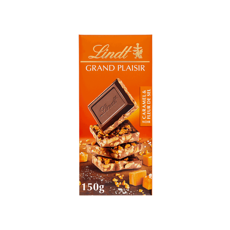 LINDT GRAND PLAISIR CARAMEL & FLEUR DE SEL DARK CHOCOLATE