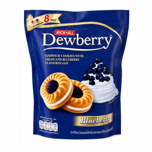 JACK N JILL DEWBERRY BLUEBERRY WITH CREAM SANDWICH COOKIES (🇹🇭)