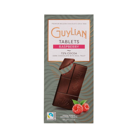 GUYLIAN 72% RASPBERRY DARK CHOCOLATE TABLETS