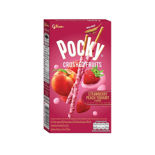 POCKY STRAWBERRY PEACH YOGHURT CRUSHED FRUITS STICKS
