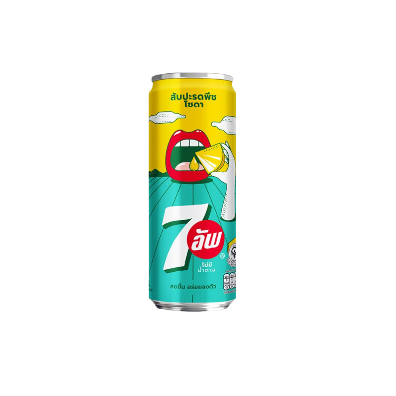 7UP ZERO SUGAR PINEAPPLE PEACH SODA