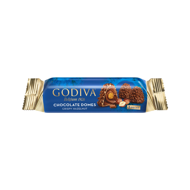 GODIVA CRISPY HAZELNUT CHOCOLATE DOMES