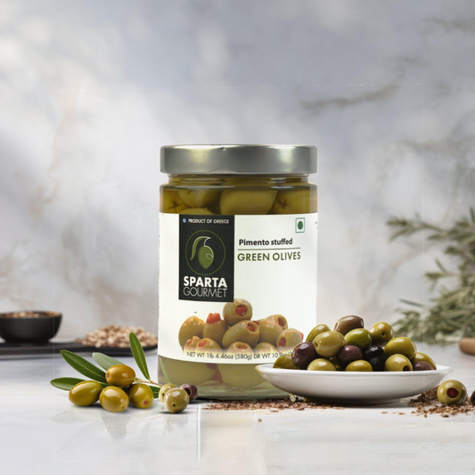 SPARTA GOURMET PIMENTO STUFFED GREEN OLIVES