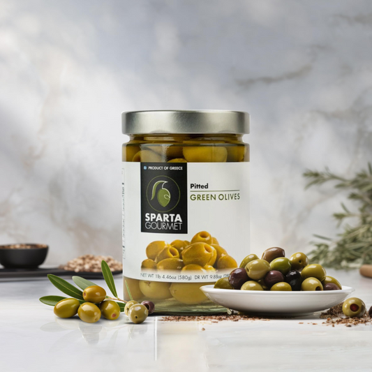 SPARTA GOURMET PITTED GREEN OLIVES