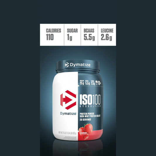 DYMATIZE ISO100 STRAWBERRY ISOLATE WHEY PROTEIN POWDER
