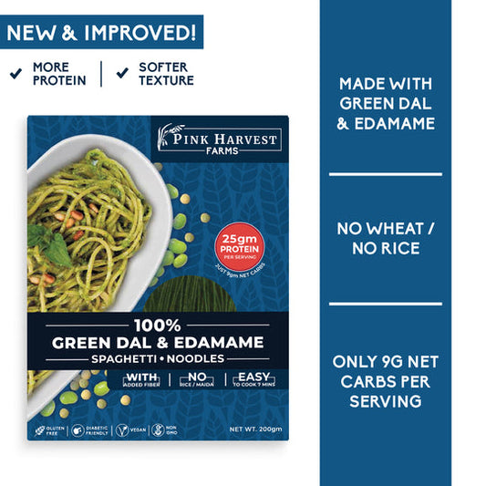 PINK HARVEST GREEN DAL & EDAMAME SPAGHETTI (GLUTEN FREE)