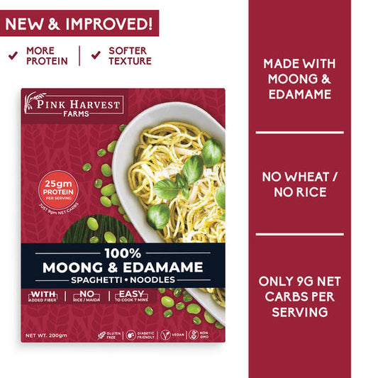 PINK HARVEST MOONG & EDAMAME SPAGHETTI (GLUTEN FREE)