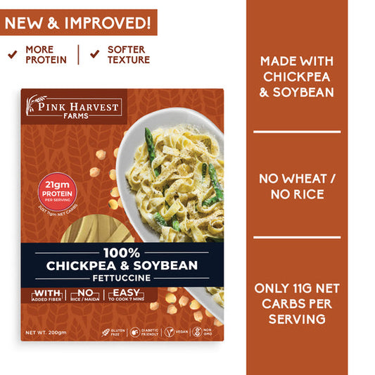 PINK HARVEST CHICKPEA & SOYBEAN FETTUCCINE (GLUTEN FREE)