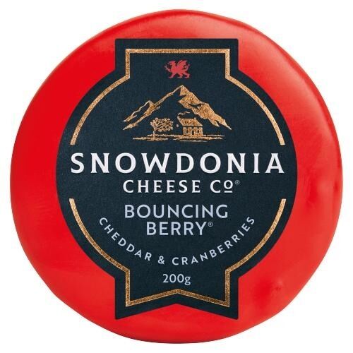 Snowdonia Bouncing Berry Cheddar Cheese with Cranberries – Welsh Cheese