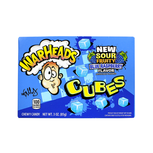 WARHEADS SOUR BLUE RASPBERRY CUBES