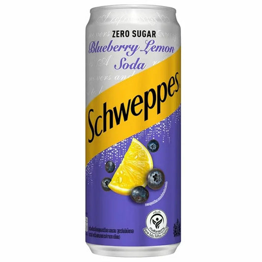 Schweppes Zero Sugar Blueberry Lemon Soda Bottle